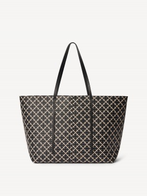 By Malene Birger Abi Printed Tote Torbe Crne | HR_BB89088