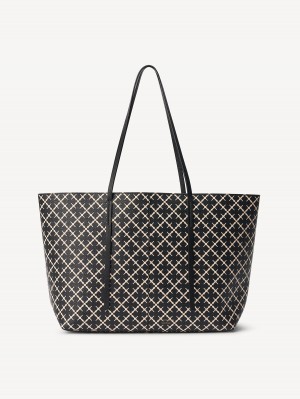 By Malene Birger Abigail Printed Tote Torbe Crne | HR_BB26663