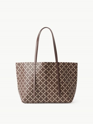 By Malene Birger Abigail Printed Tote Torbe Smeđe | HR_BB63271