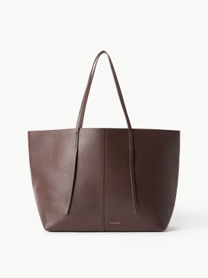 By Malene Birger Abilla Leather Tote Torbe Kafe | HR_BB85346