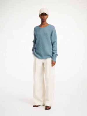 By Malene Birger Briella Mohair-blend Sweater Pletenina Cool Water | HR_BB62056