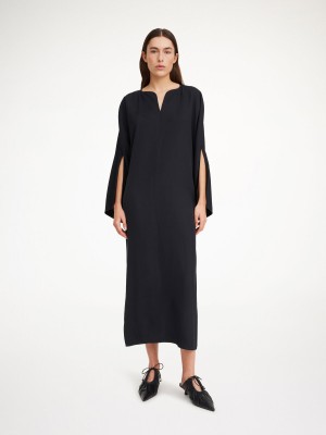 By Malene Birger Cais Maxi Haljina Crne | HR_BB22231