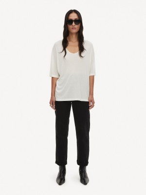 By Malene Birger Cevina Oversized T-shirt Topi Bijele | HR_BB78317