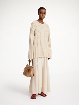 By Malene Birger Cirra Ribbed Sweater Pletenina Oyster Gray | HR_BB23855