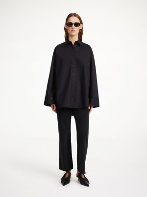 By Malene Birger Derris Organic Cotton Košulje Crne | HR_BB76469