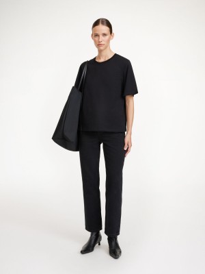 By Malene Birger Hedil T-shirt Topi Crne | HR_BB42567