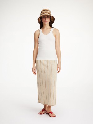 By Malene Birger Hercula Maxi Skirt Pletenina Oyster Gray | HR_BB17756