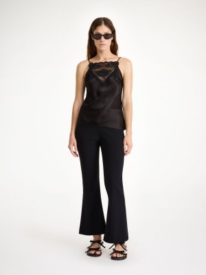 By Malene Birger Vilanna High-waist Hlače Crne | HR_BB74533