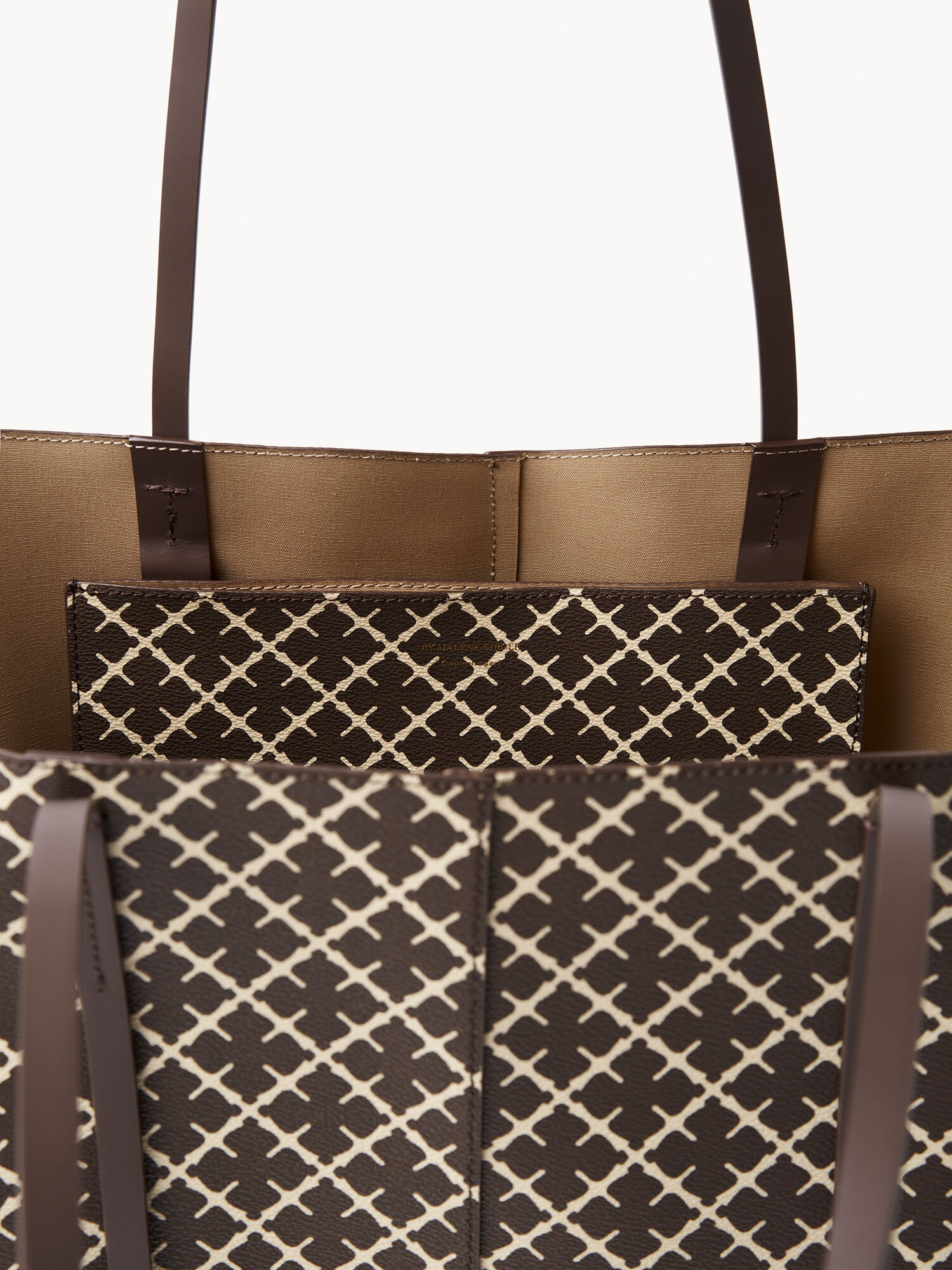 By Malene Birger Abi Printed Tote Torbe Smeđe | HR_BB84751