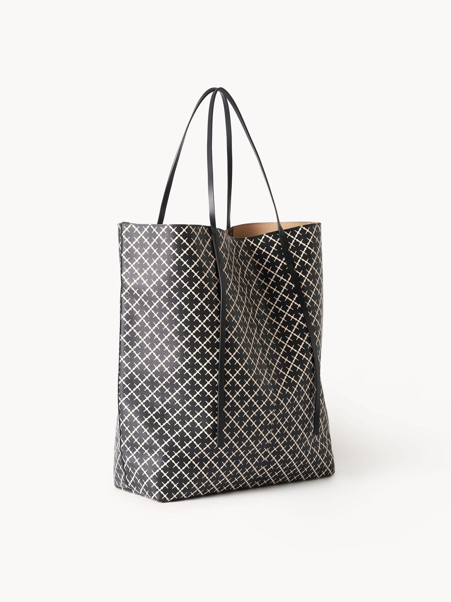 By Malene Birger Abrille Printed Tote Torbe Crne | HR_BB65241