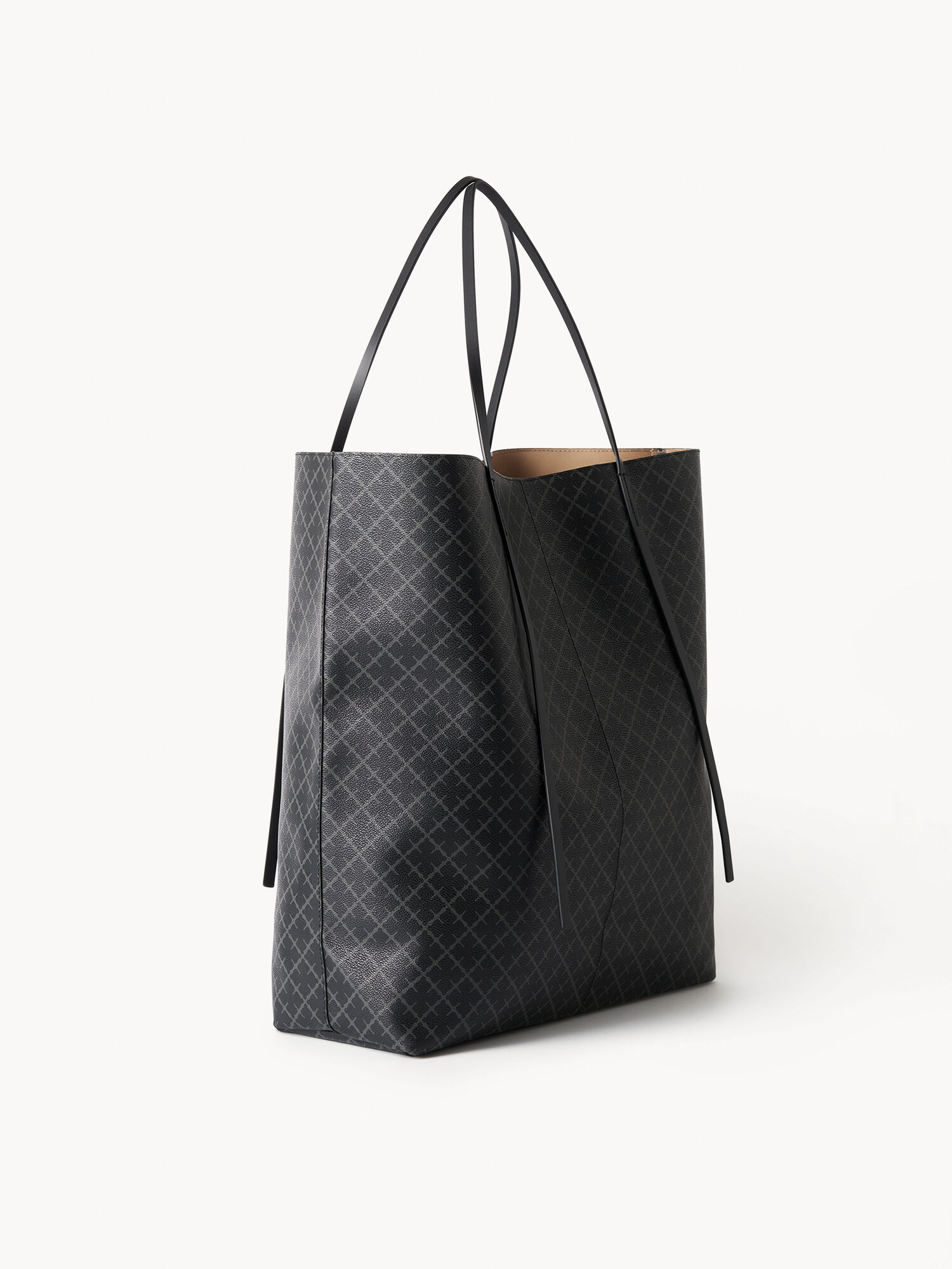 By Malene Birger Abrille Printed Tote Torbe Charcoal | HR_BB44791