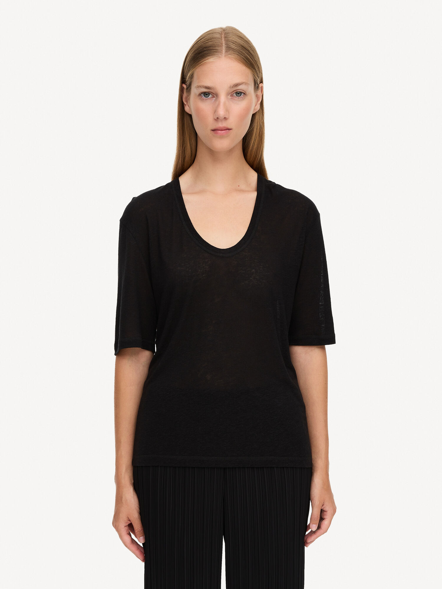 By Malene Birger Amaringa T-shirt Topi Crne | HR_BB99359