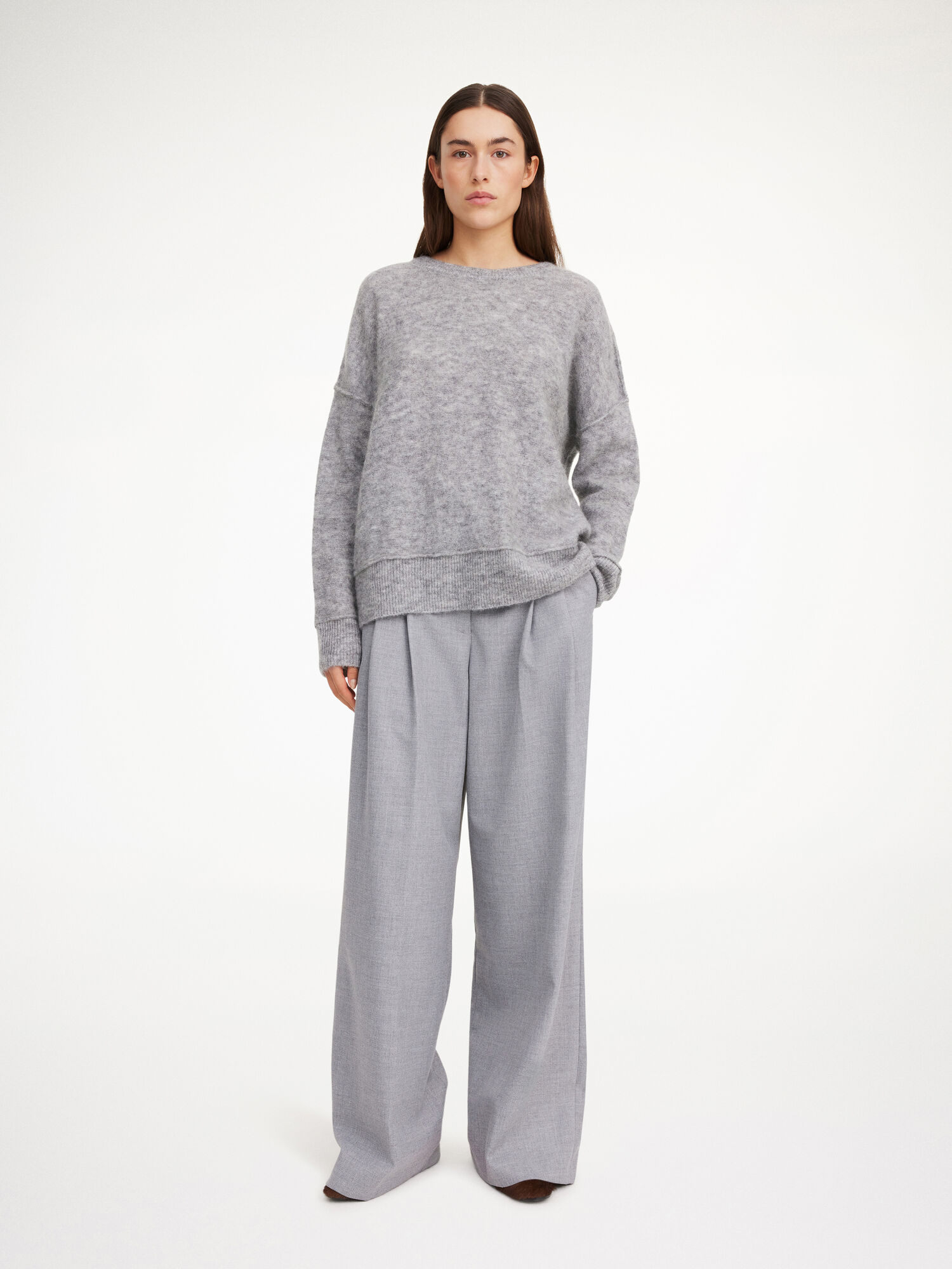 By Malene Birger Biagiorms Sweater Pletenina Sive | HR_BB29934