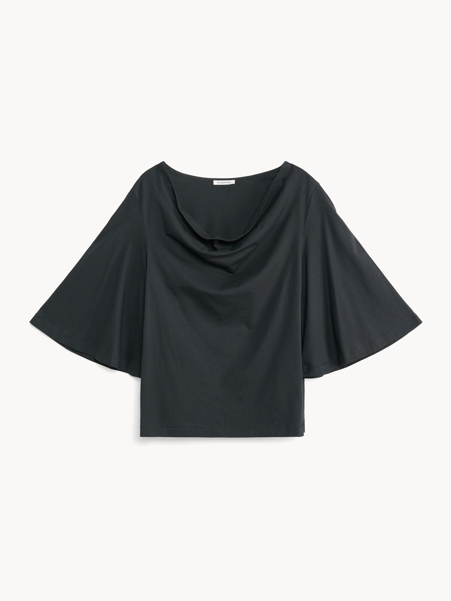 By Malene Birger Bryar Organic Cotton T-shirt Topi Crne | HR_BB55740