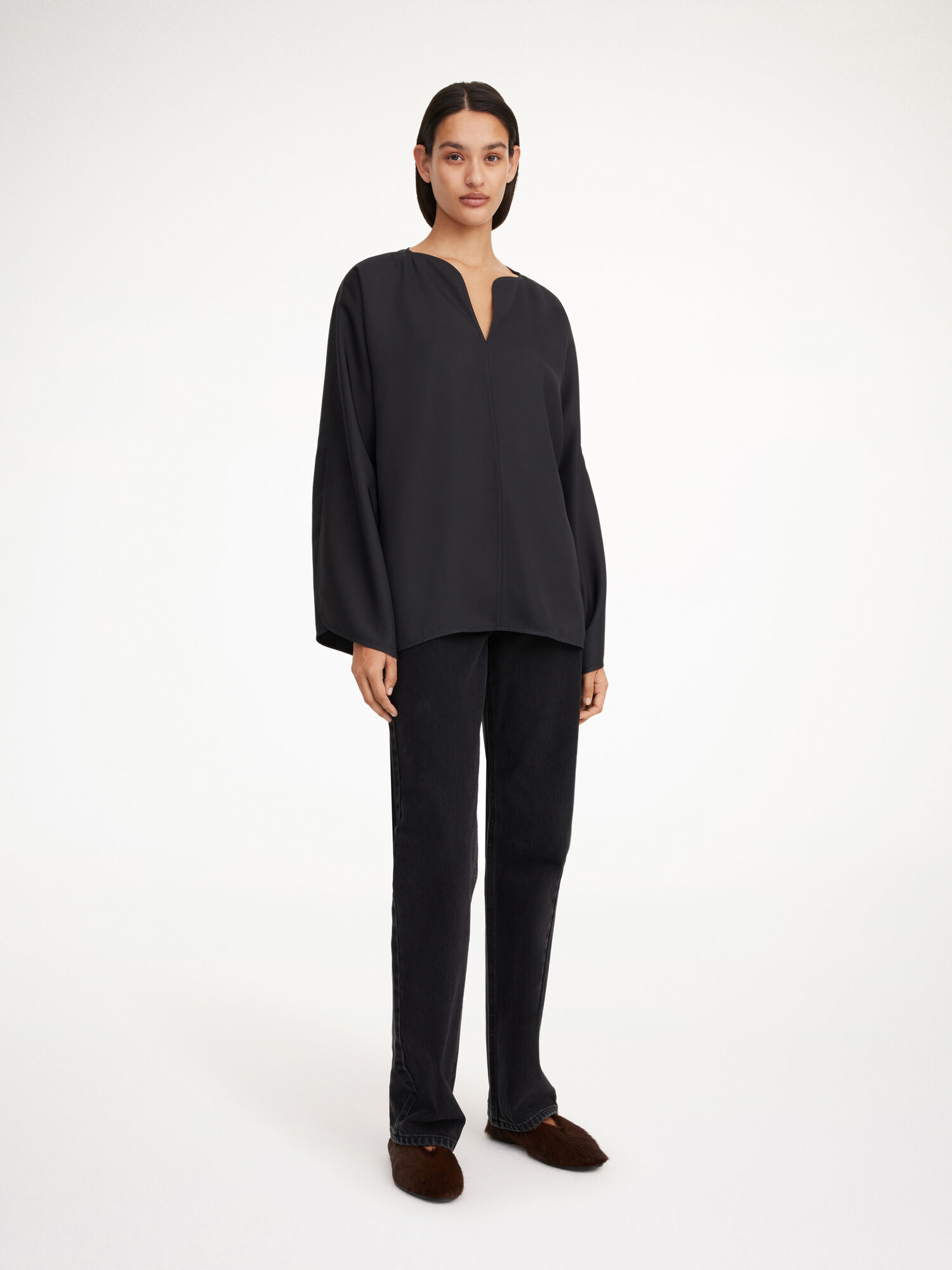 By Malene Birger Calias Tunic-style Blouse Košulje Crne | HR_BB95783