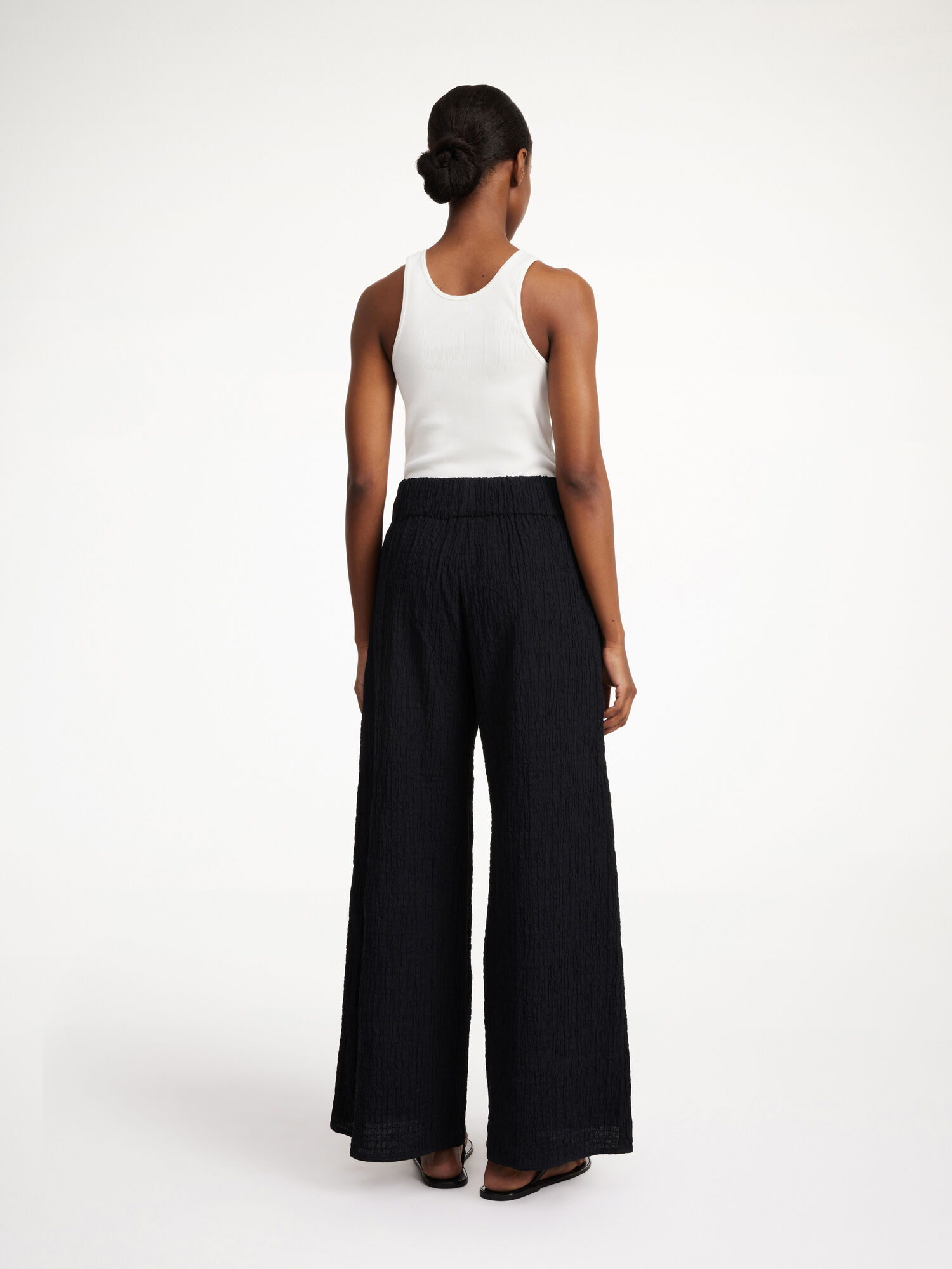 By Malene Birger Campine Wide-leg Hlače Crne | HR_BB84244