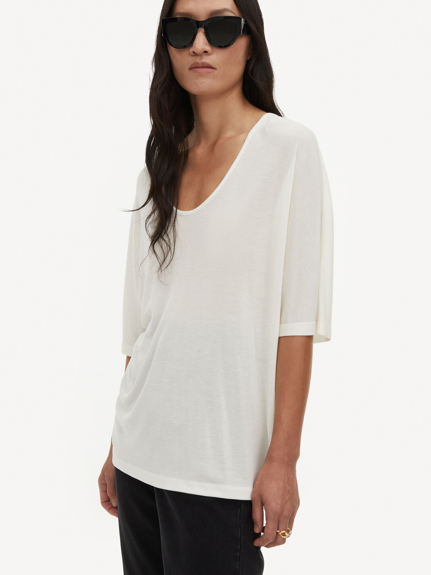 By Malene Birger Cevina Oversized T-shirt Topi Bijele | HR_BB78317