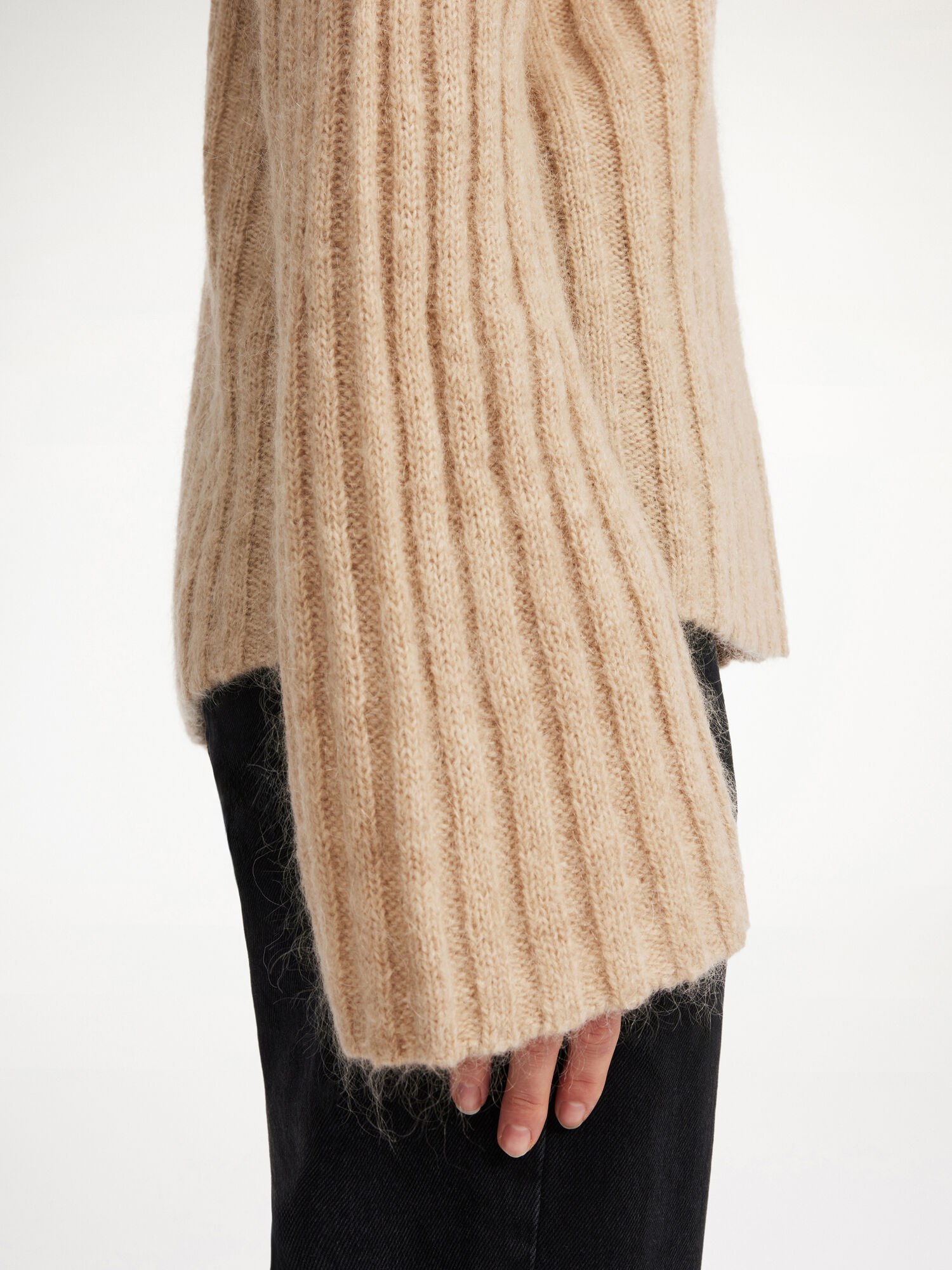 By Malene Birger Cierra Ribbed Sweater Pletenina Bež | HR_BB59798