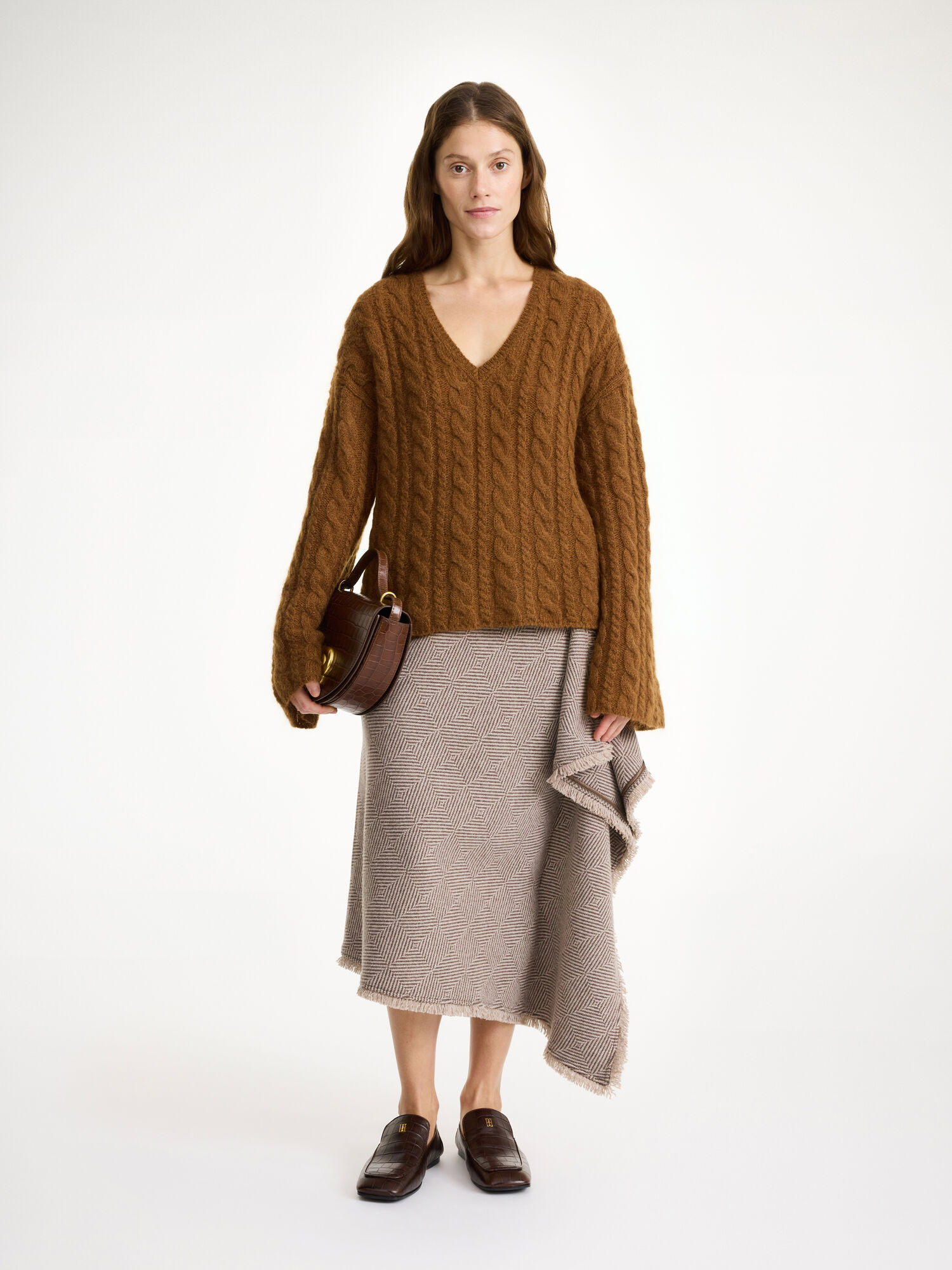 By Malene Birger Cimone Cable-knit Sweater Pletenina Bison | HR_BB49213