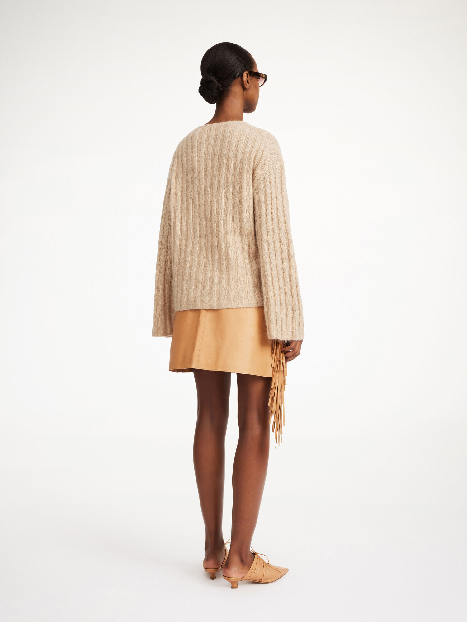 By Malene Birger Cimone Ribbed Sweater Pletenina Bež | HR_BB80600