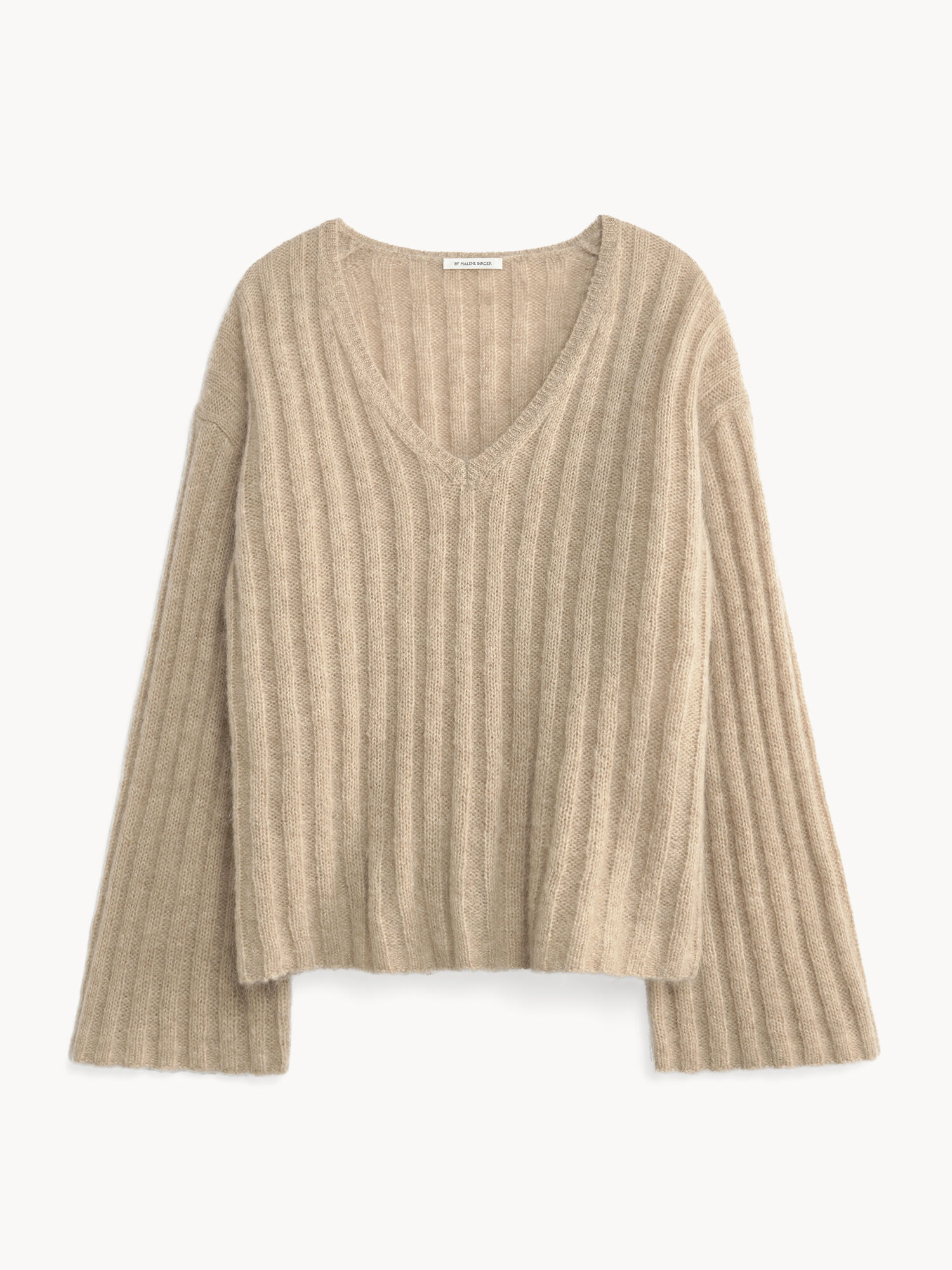 By Malene Birger Cimone Ribbed Sweater Pletenina Bež | HR_BB80600