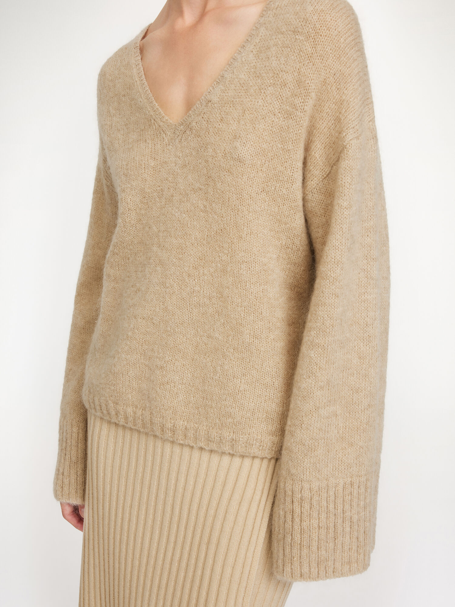 By Malene Birger Cimone Sweater Pletenina Bež | HR_BB61366