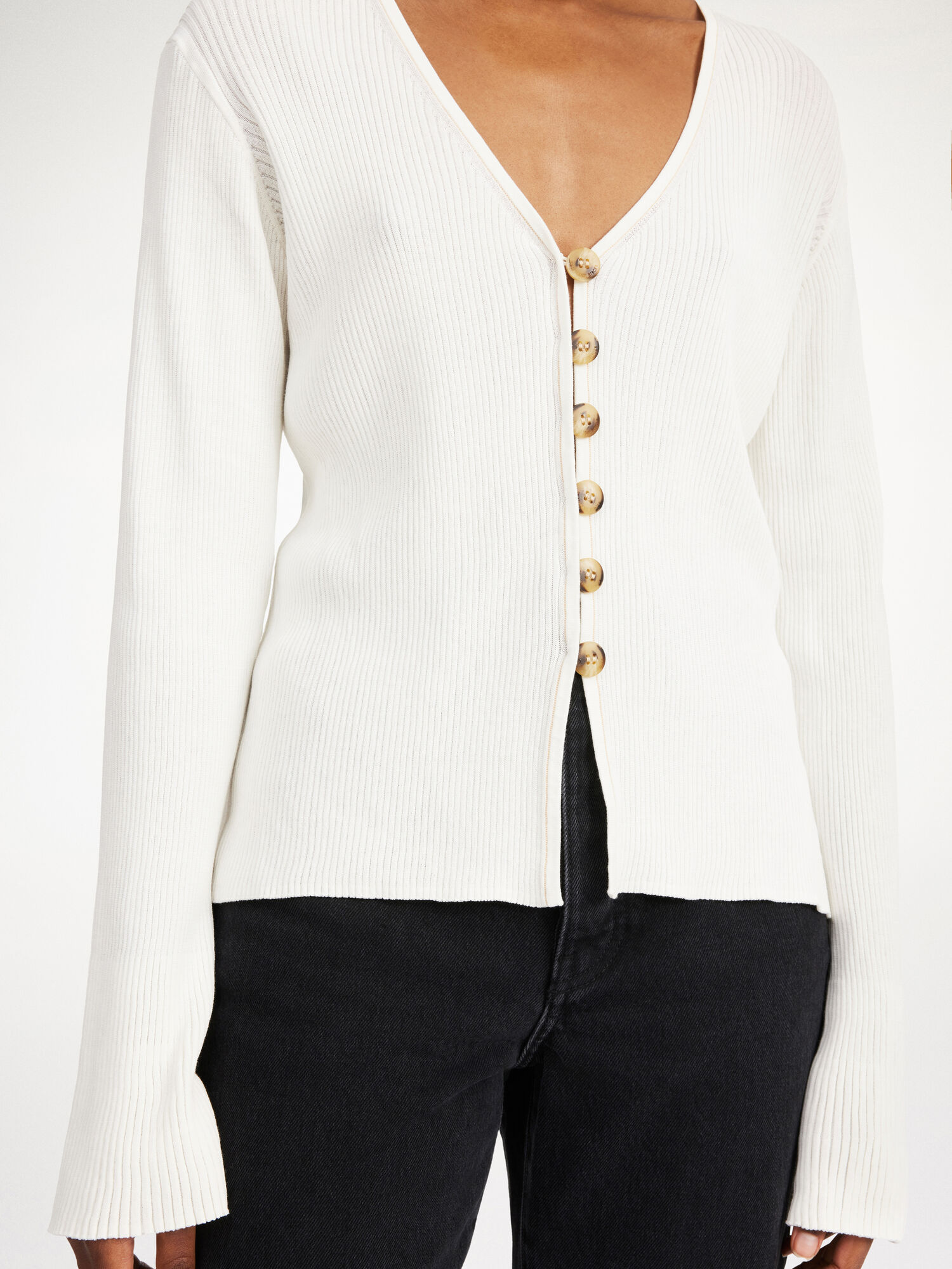 By Malene Birger Cirella Cardigan Pletenina Bijele | HR_BB17919