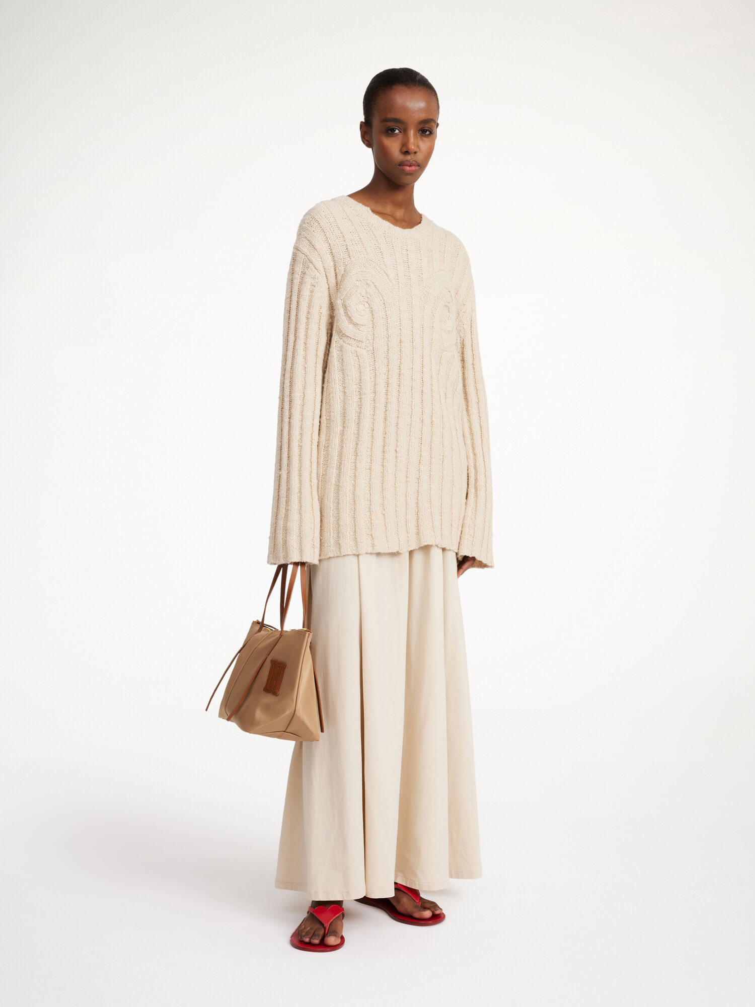 By Malene Birger Cirra Ribbed Sweater Pletenina Oyster Gray | HR_BB23855