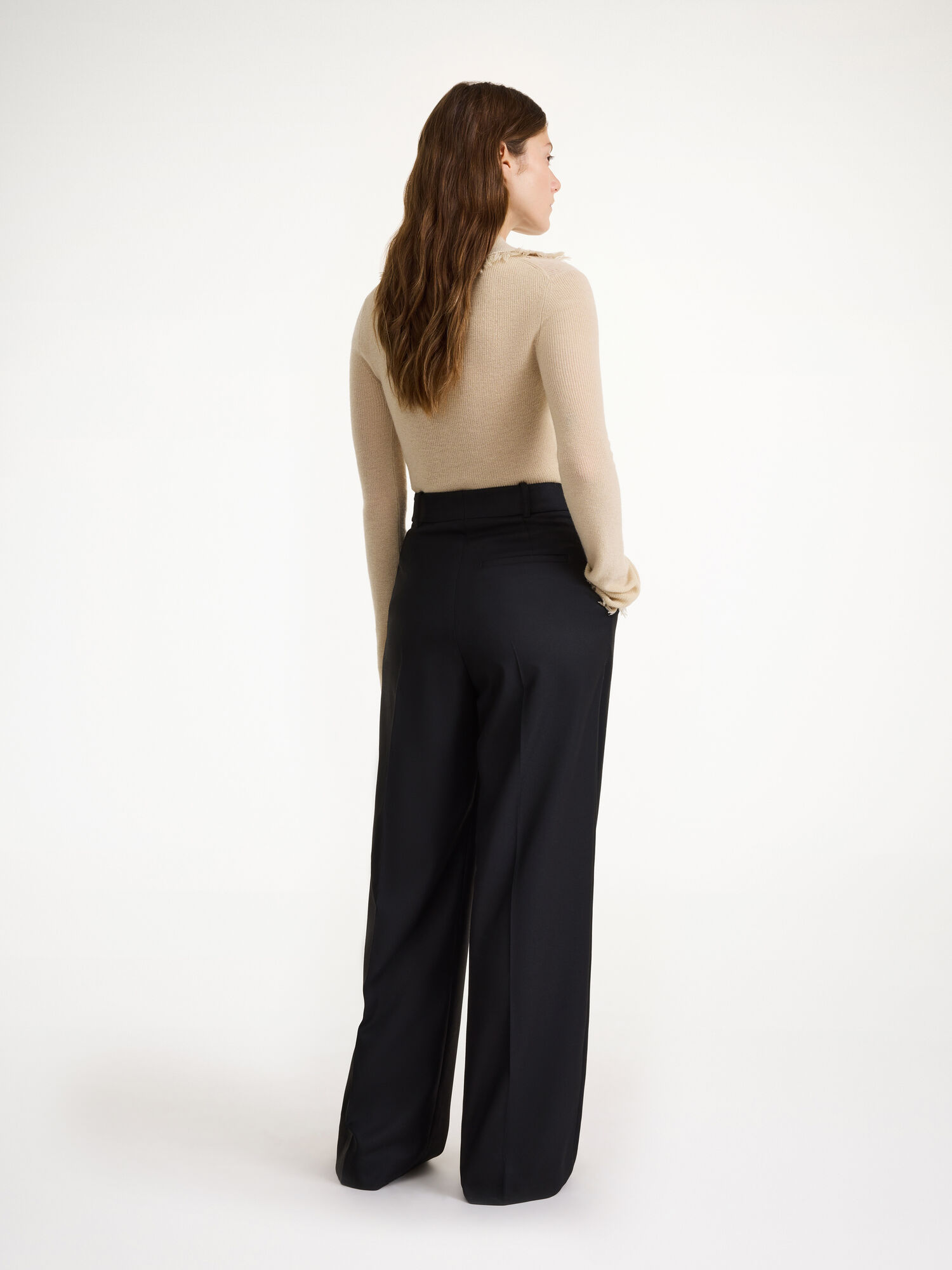 By Malene Birger Cymbaria High-waist Hlače Crne | HR_BB85075