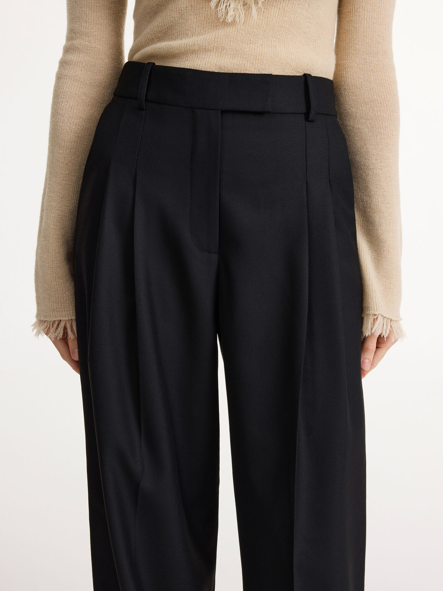 By Malene Birger Cymbaria High-waist Hlače Crne | HR_BB85075