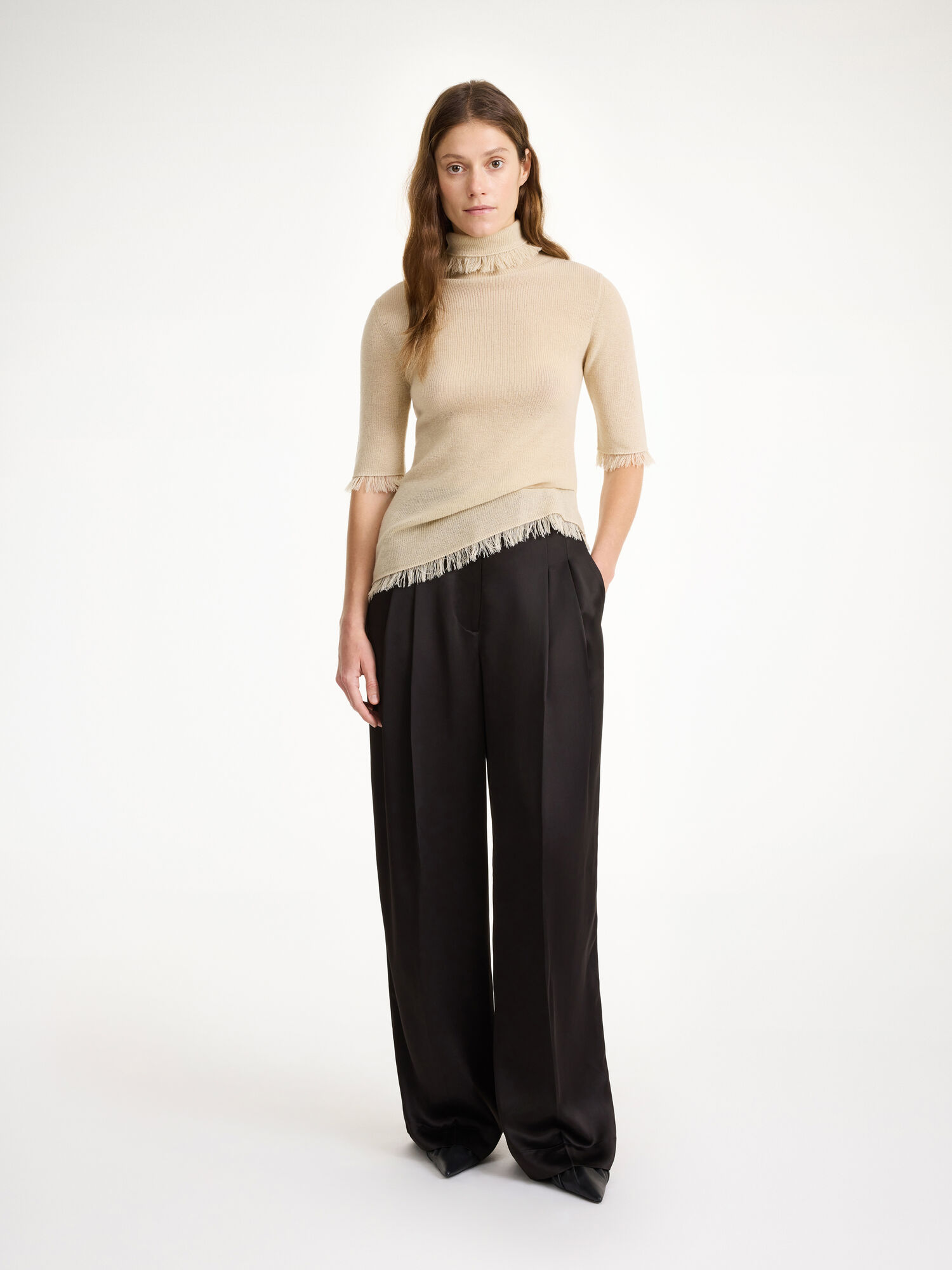 By Malene Birger Cymbaria High-waisted Hlače Crne | HR_BB95851