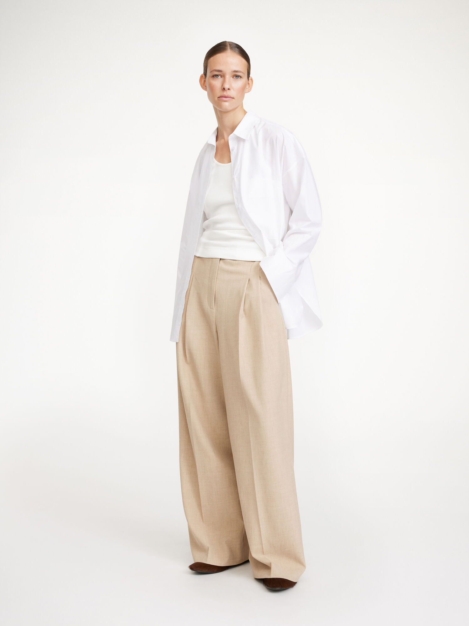 By Malene Birger Cymbaria High-waisted Hlače Smeđe | HR_BB54296