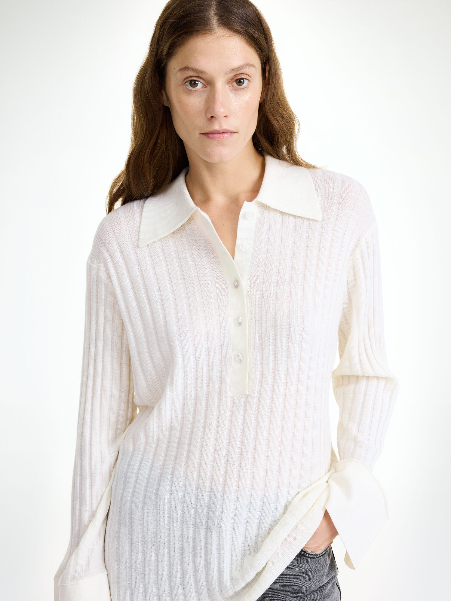 By Malene Birger Delphine Merino Wool Sweater Pletenina Bijele | HR_BB80502