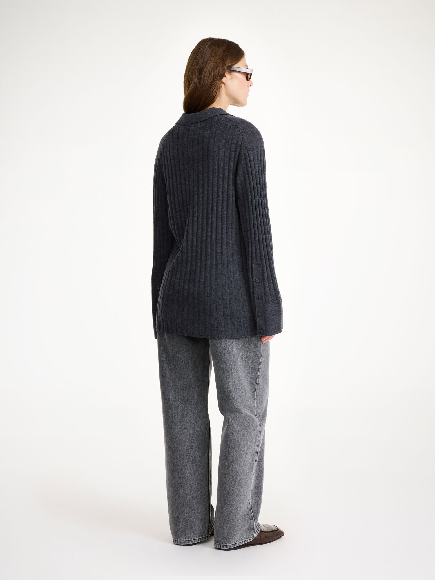 By Malene Birger Delphine Merino Wool Sweater Pletenina Sive | HR_BB68608