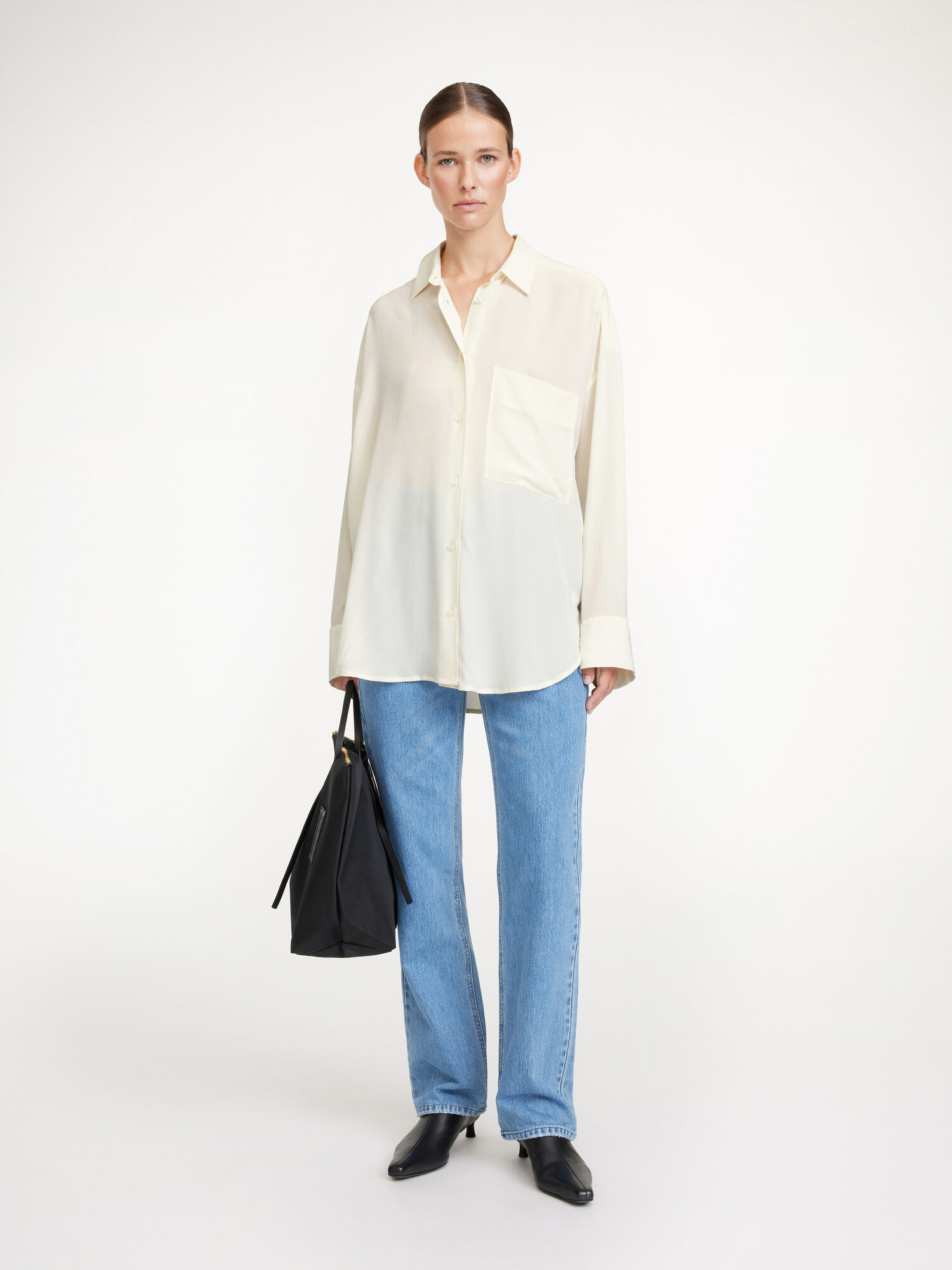 By Malene Birger Derris Organic Silk Košulje Bijele | HR_BB42996