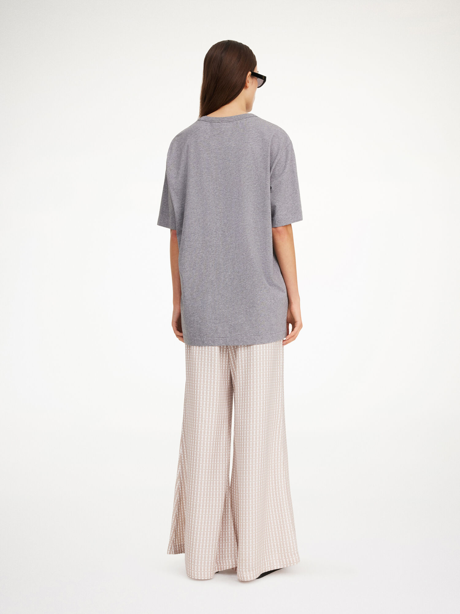 By Malene Birger Fayeh Organic Cotton T-shirt Topi Sive | HR_BB44688