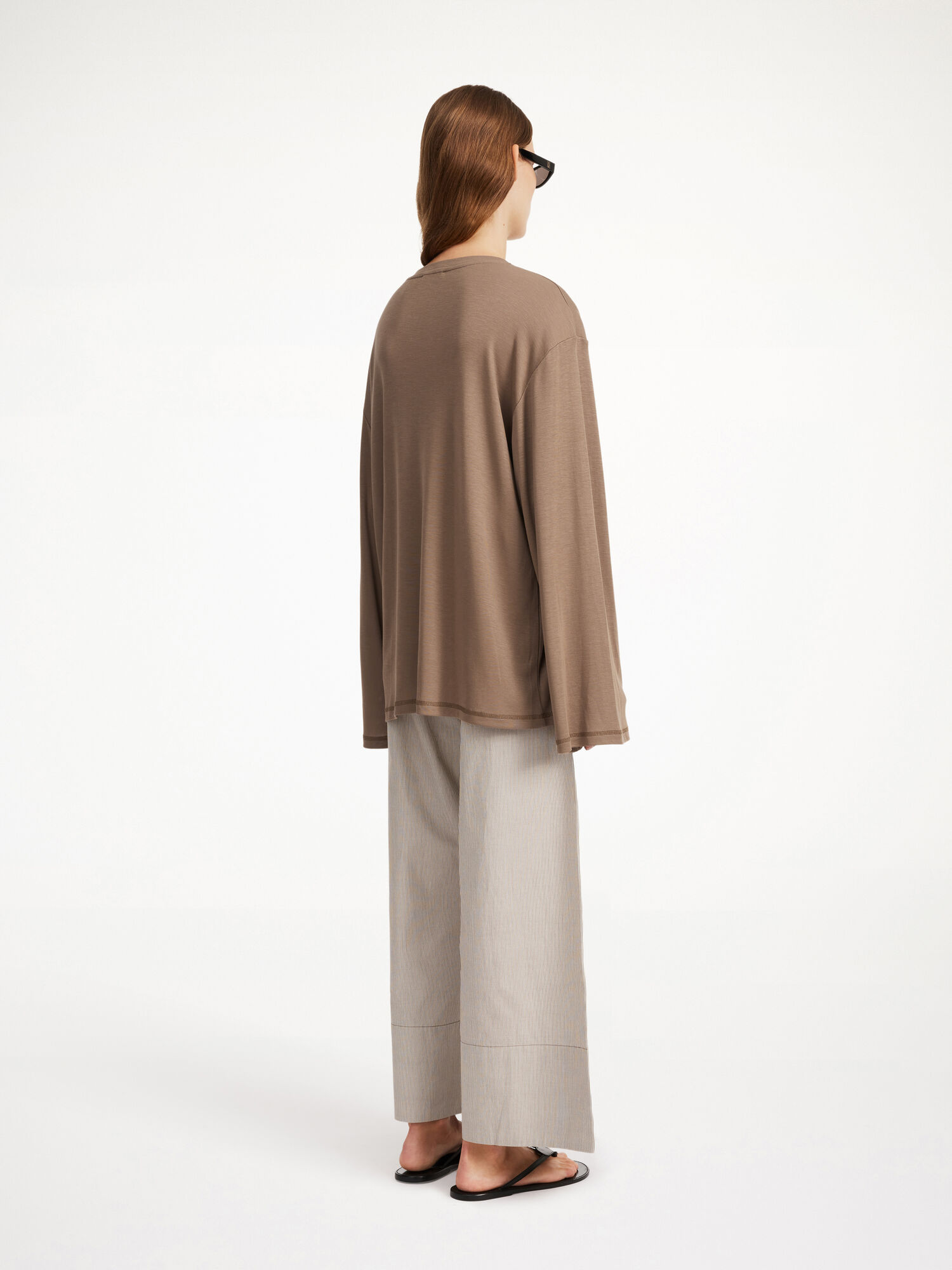 By Malene Birger Fayeh Oversized Longsleeve Topi Shitake | HR_BB11953