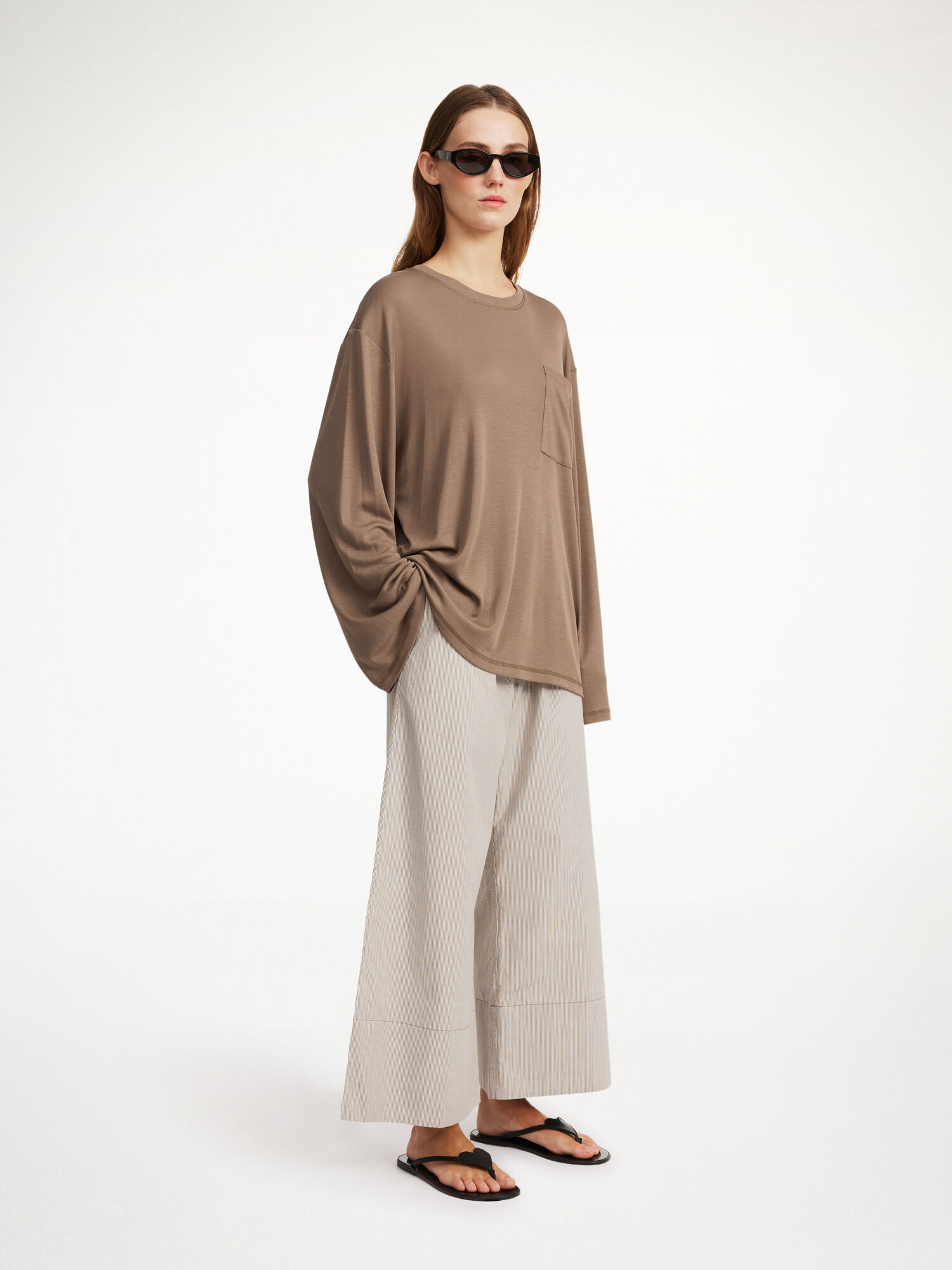 By Malene Birger Fayeh Oversized Longsleeve Topi Shitake | HR_BB11953