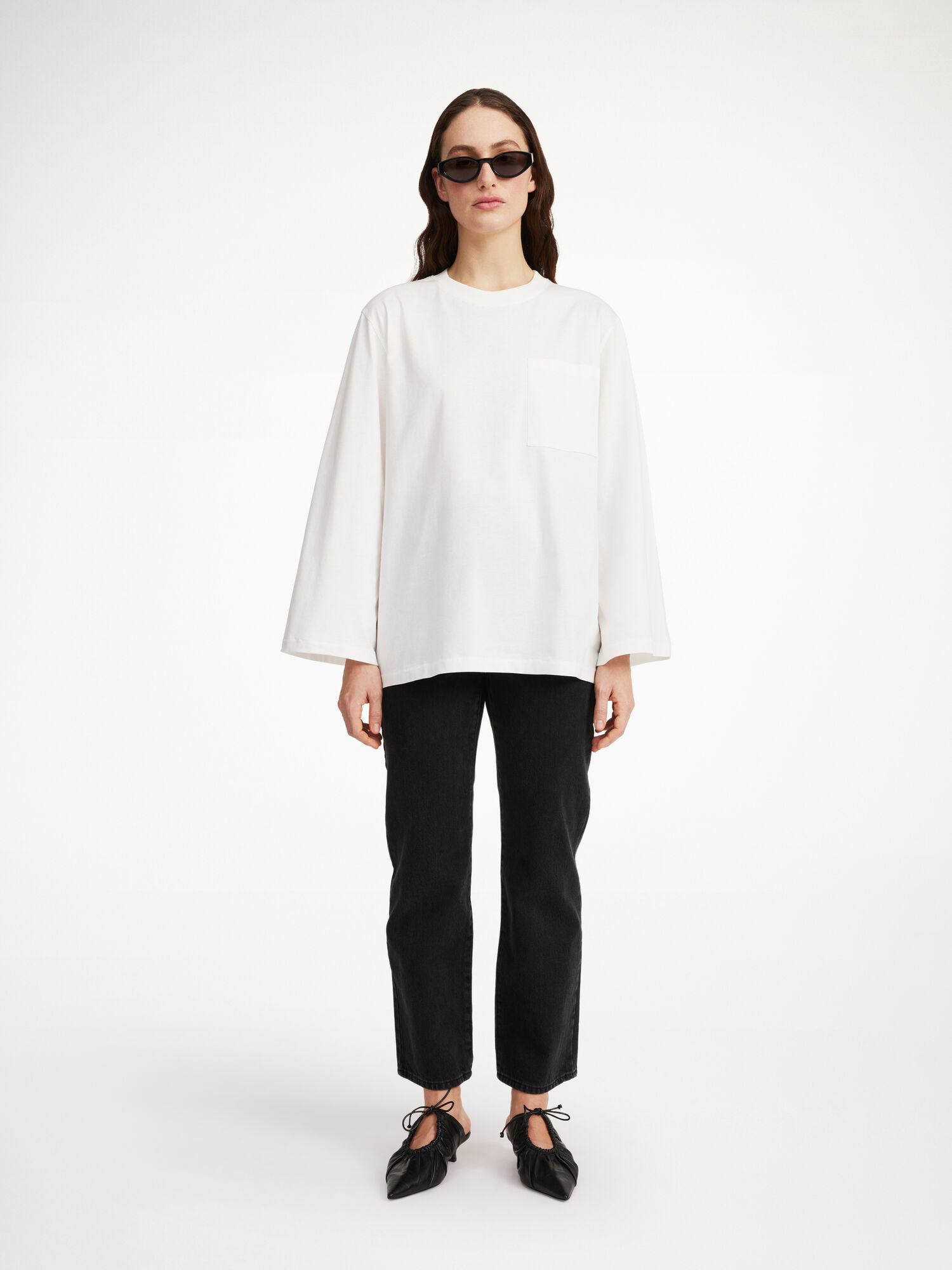 By Malene Birger Fayeh Oversized Longsleeve Topi Bijele | HR_BB61769