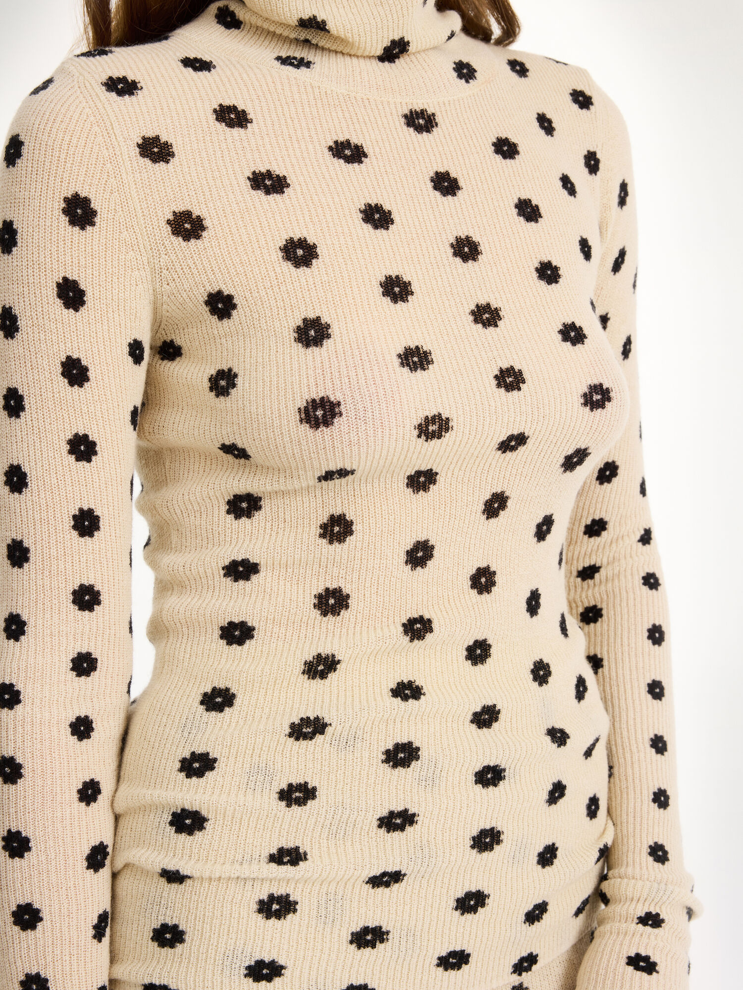 By Malene Birger Fioria Turtleneck Wool Sweater Pletenina Cvjetne | HR_BB98307