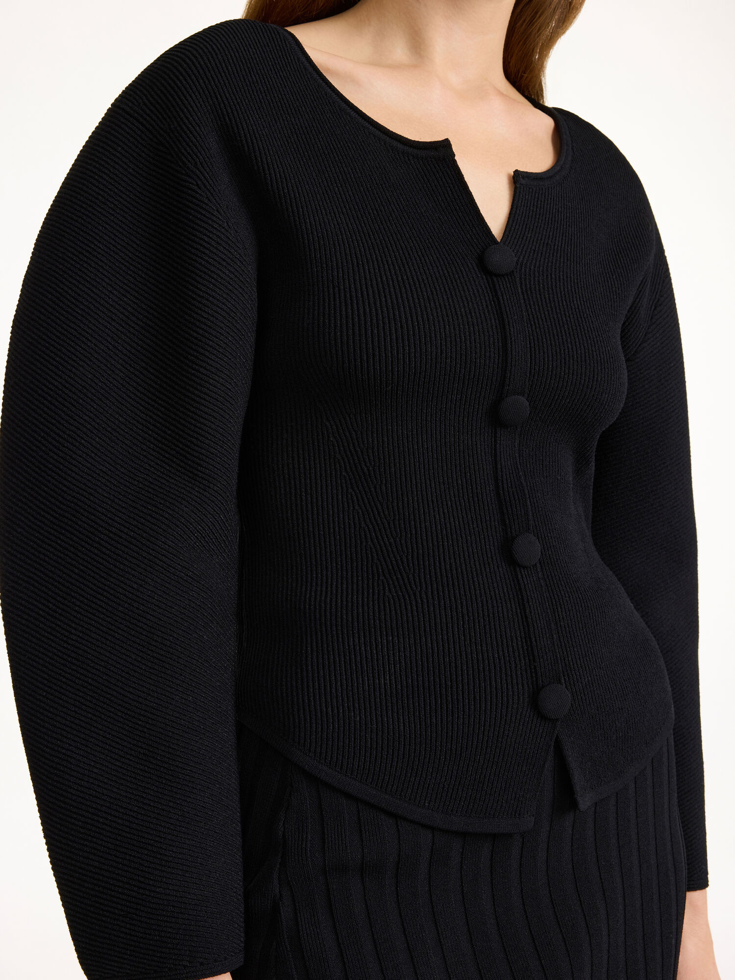 By Malene Birger Francinas Sweater Pletenina Crne | HR_BB25552