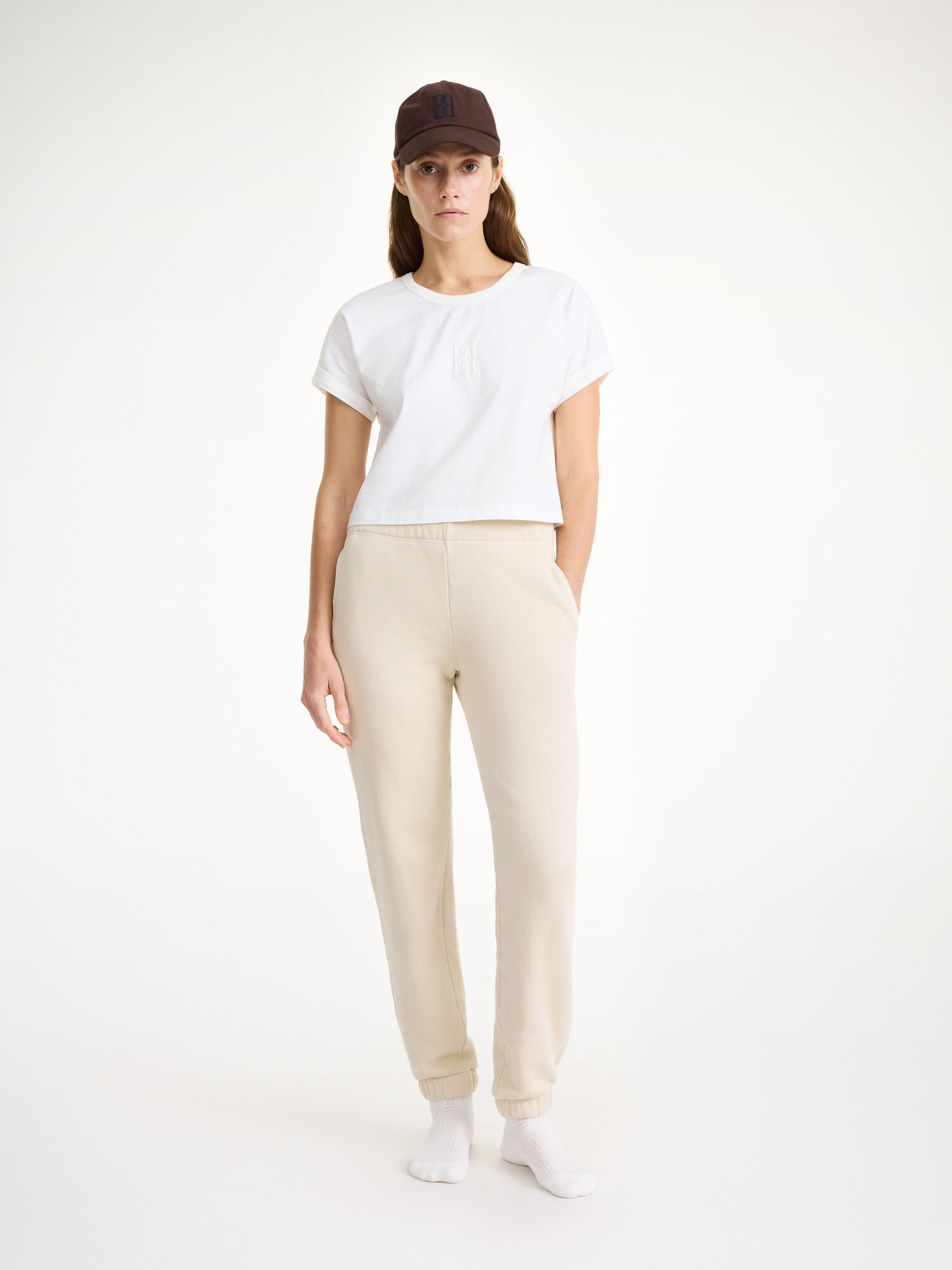 By Malene Birger Hali Organic Cotton Hlače Oyster Gray | HR_BB33566