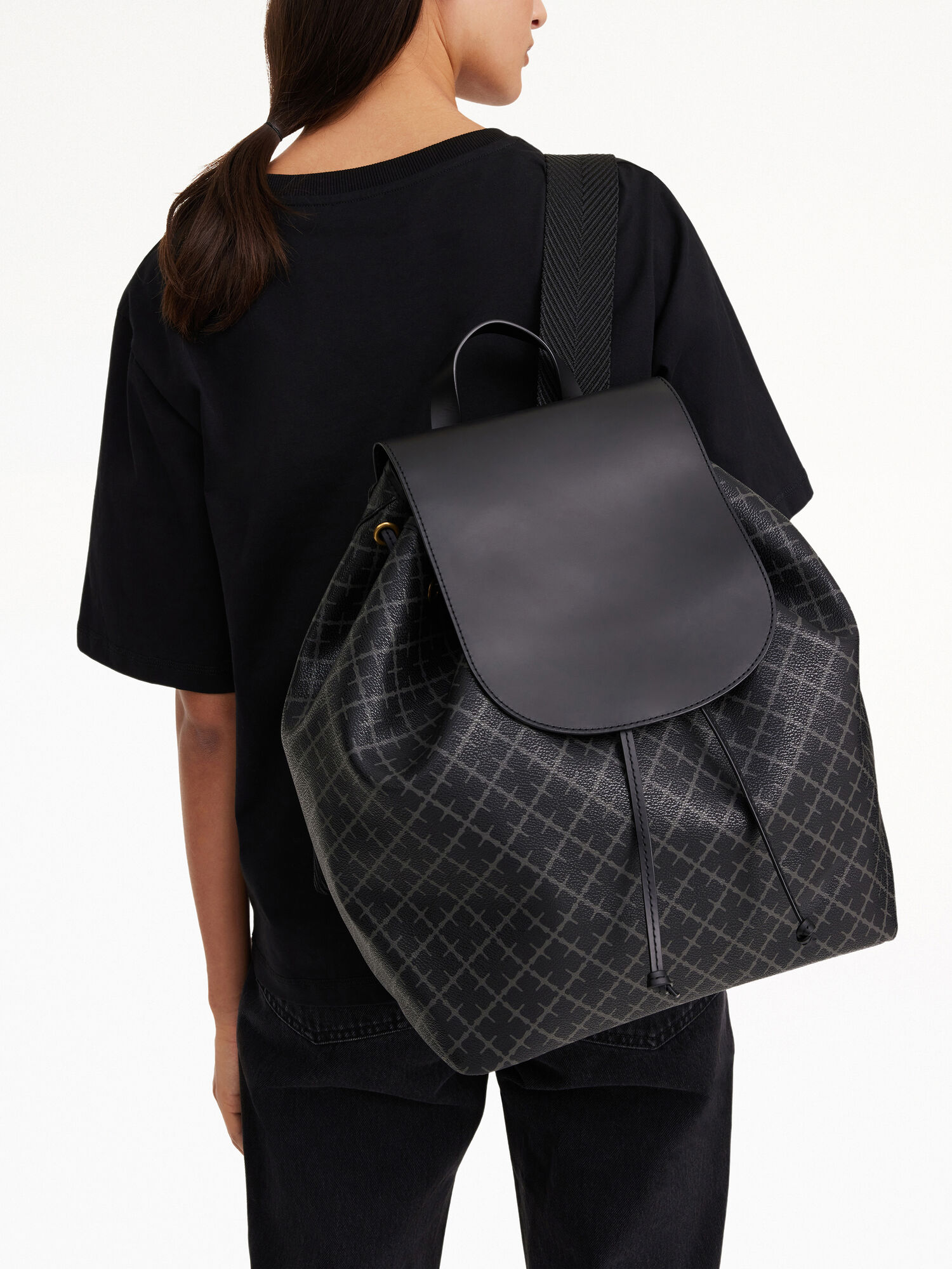 By Malene Birger Loenlo Backpack Torbe Charcoal | HR_BB51960