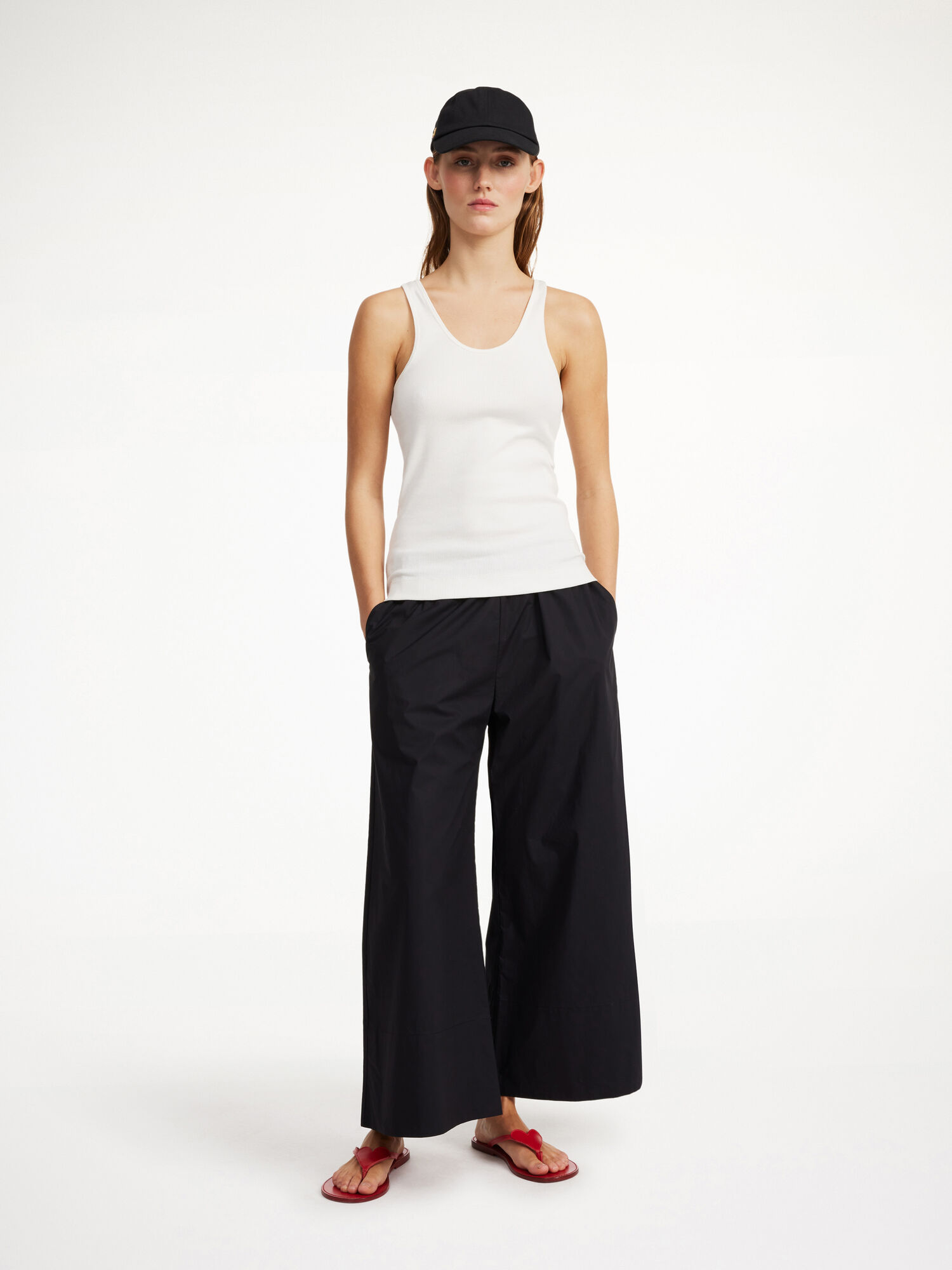 By Malene Birger Luisa High-waisted Hlače Crne | HR_BB88276