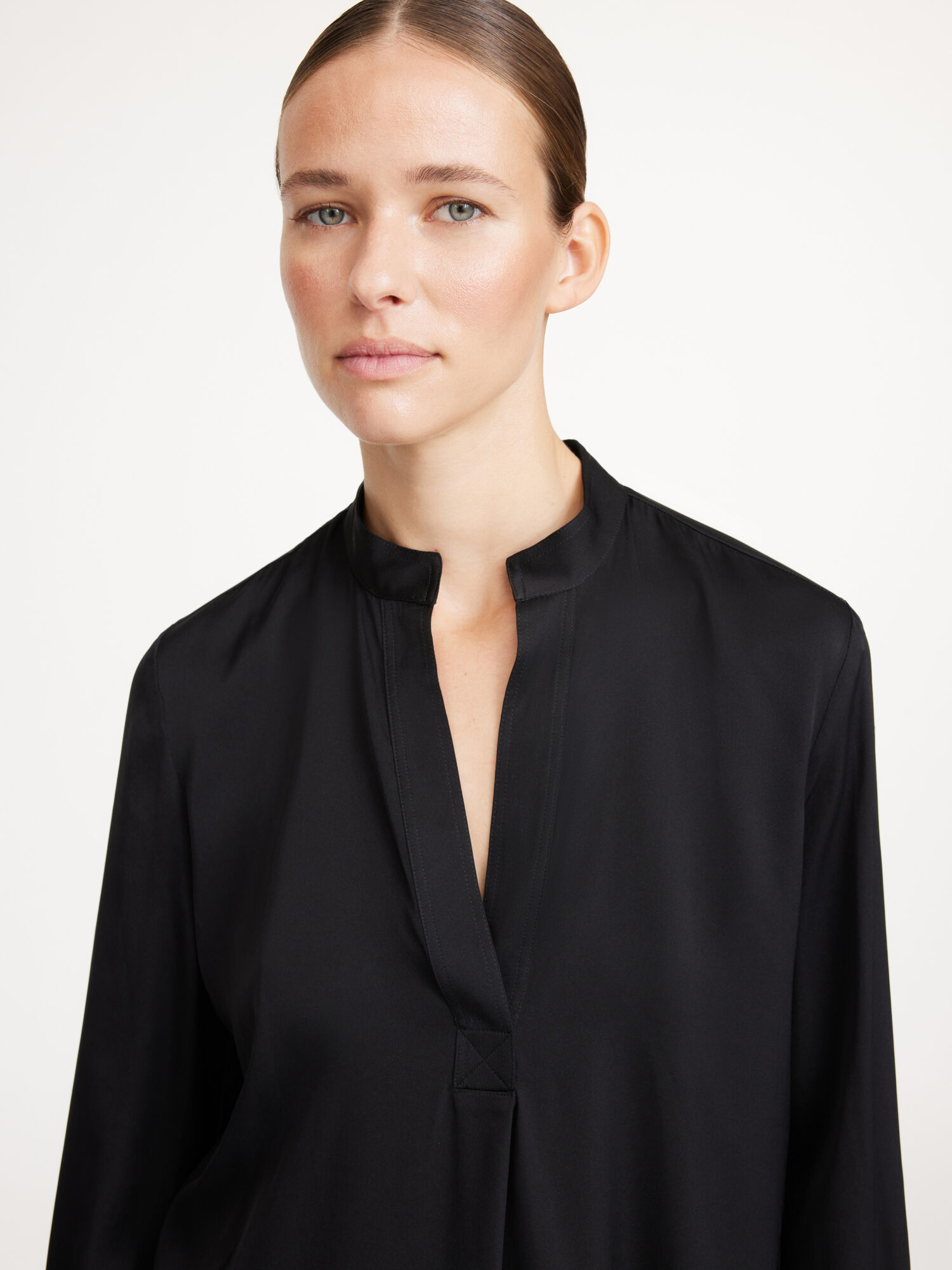 By Malene Birger Mabillon Silk Košulje Crne | HR_BB42132