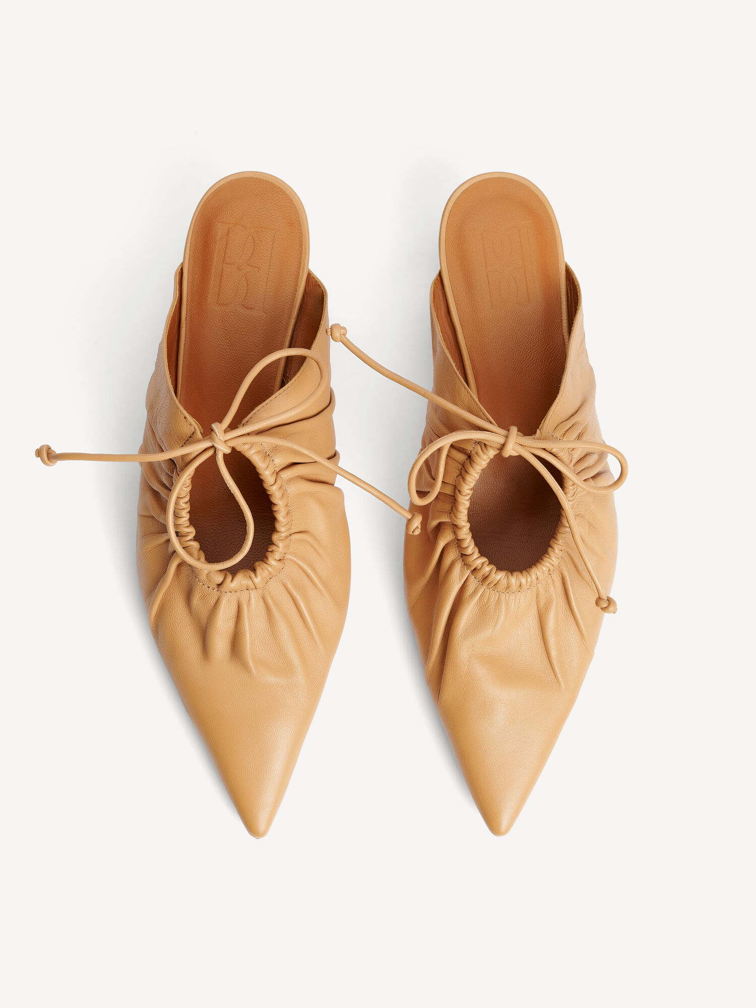 By Malene Birger Masey Leather Mules Cipele Bež | HR_BB68800