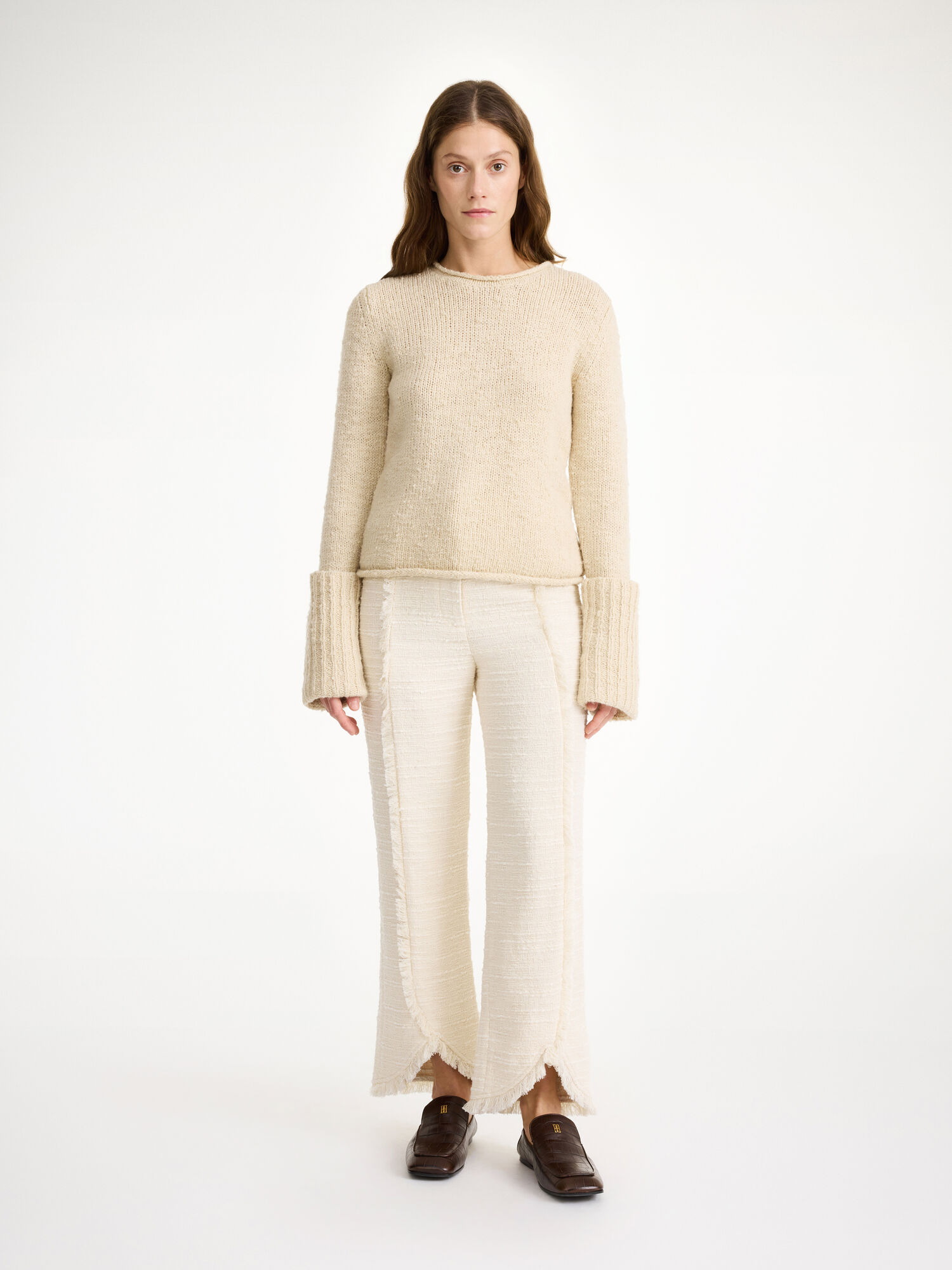 By Malene Birger Nadihas High-waist Hlače Bijele | HR_BB16613