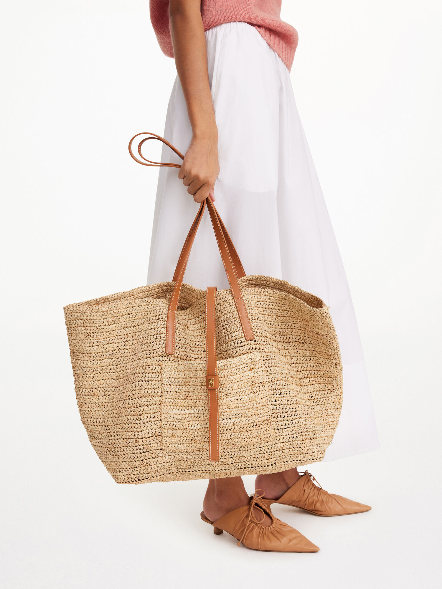 By Malene Birger Palla Straw Tote Torbe Svijetlo | HR_BB44469