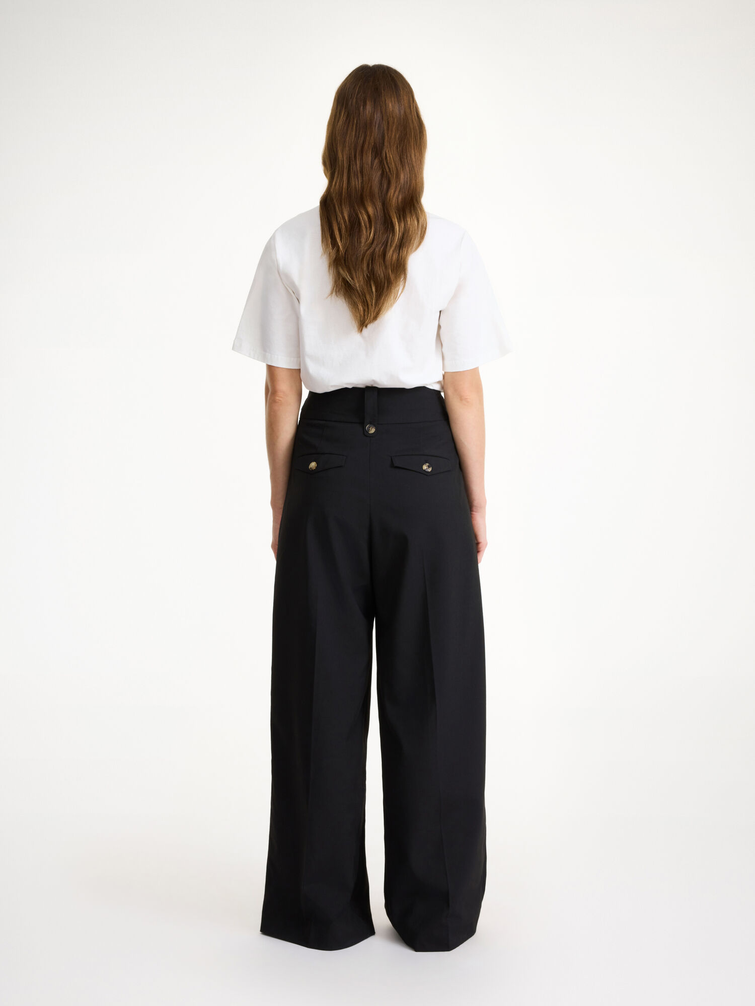 By Malene Birger Taal High-waisted Hlače Crne | HR_BB30539