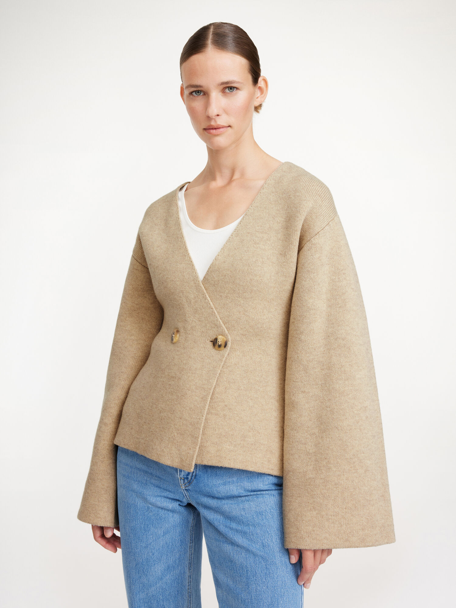 By Malene Birger Tinley Wool Cardigan Pletenina Bež | HR_BB57358